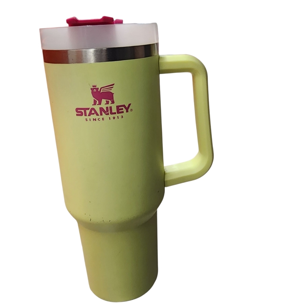 Stanley 40 Oz. Adventure Quencher Bpa Free Travel Water Tumbler W Lid Lime Green